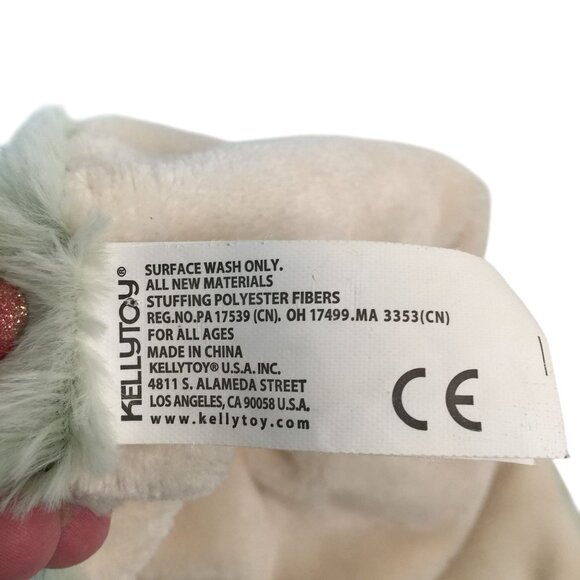 Kellytoy Luxe Green Dinosaur Lovey 14" Triceratops Baby Security Blanket Rattle - Picture 6 of 6